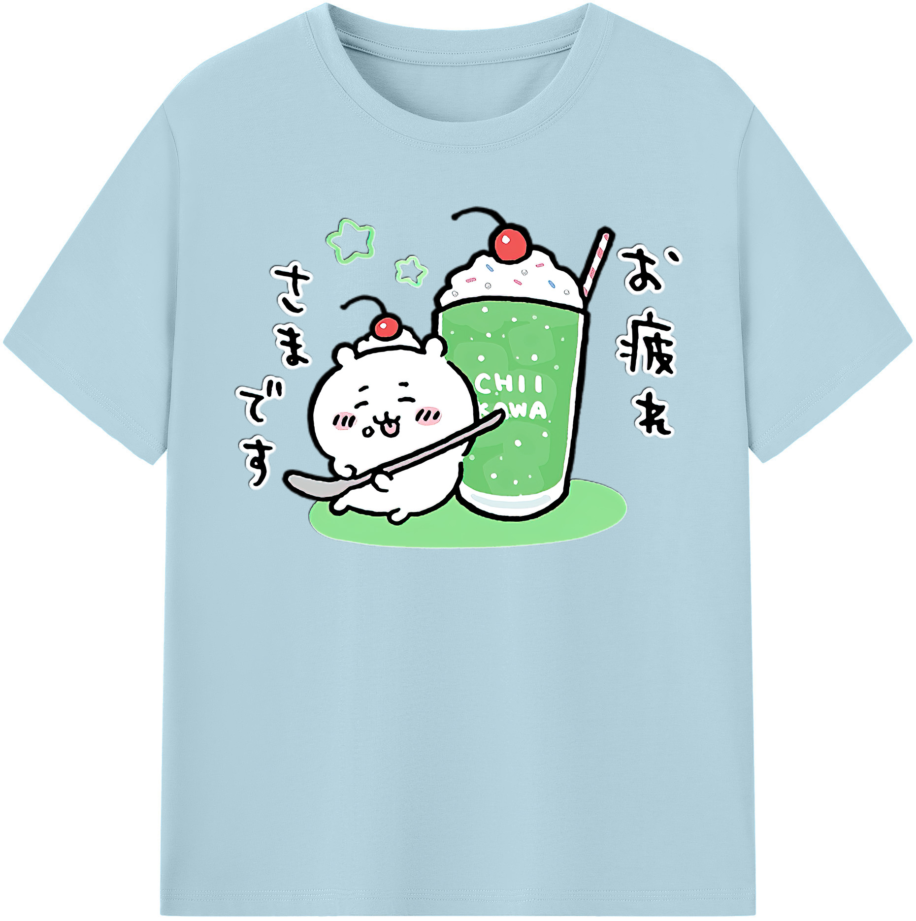 （画像用） ちいかわ ちいかわ Chii-kawa chiikawa 綿100％半袖Tシャツ（フロントプリント）